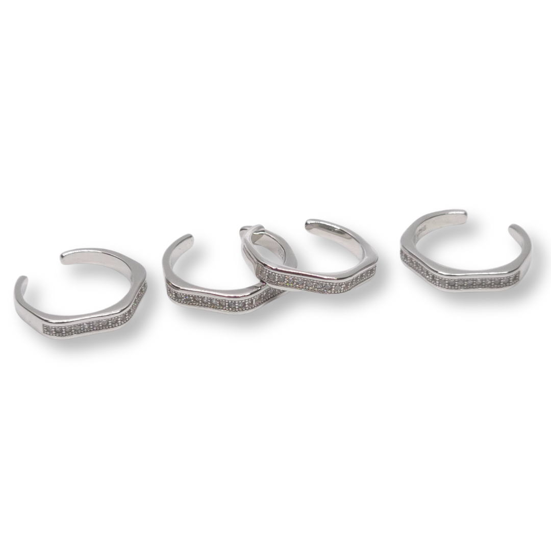 925 Silver Toering- Chutki With Diamond Cut Stones