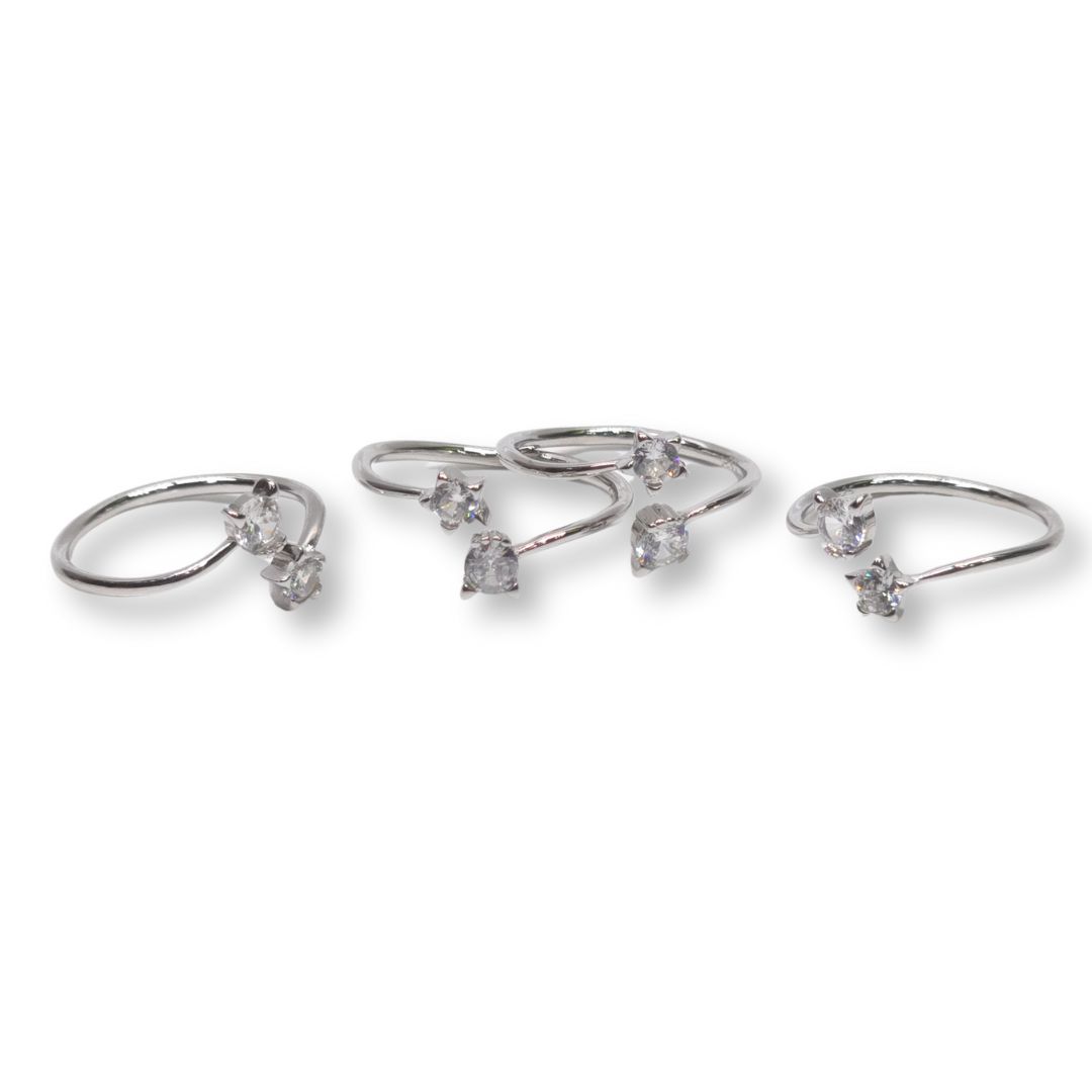 925 SIlver Toering- Chutki with Diamond Cut Stones