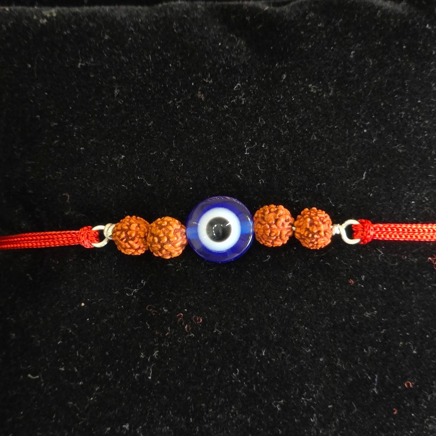 Evil Eye- Rudraksha- Rakhi with thread