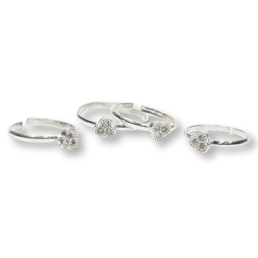 925 Silver Toering - Chutki With Diamond Cut Stones