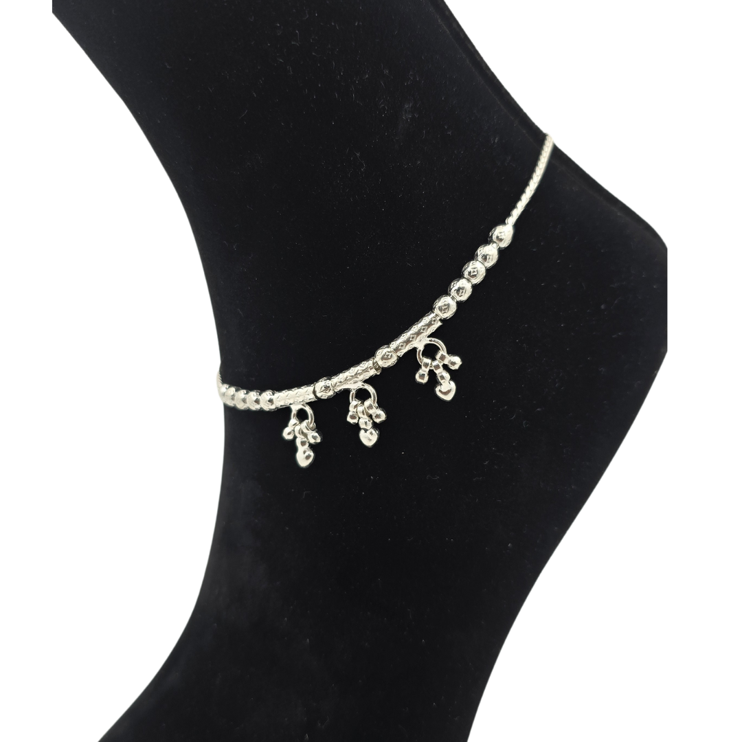 Handcrafted Silver Payal P3