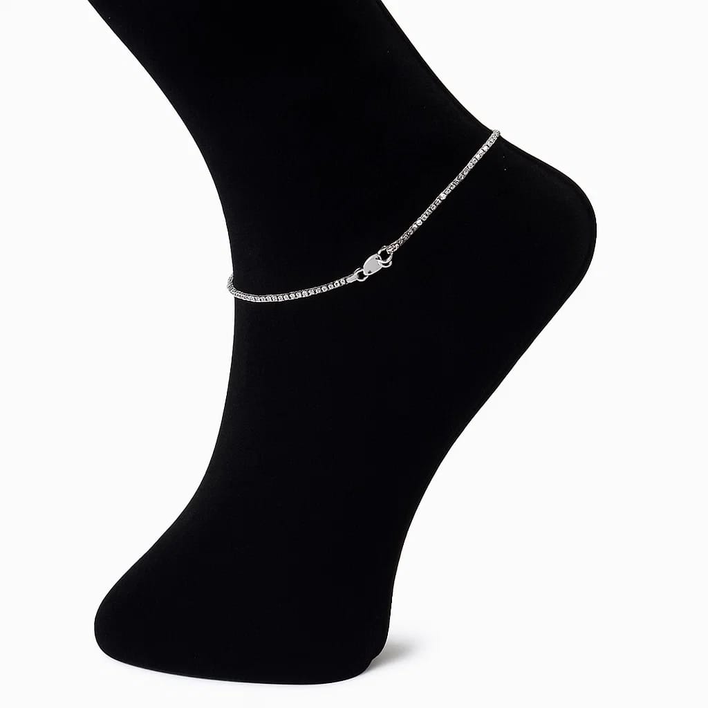 Handmade Light Weight Box Silver Payal for teen & women