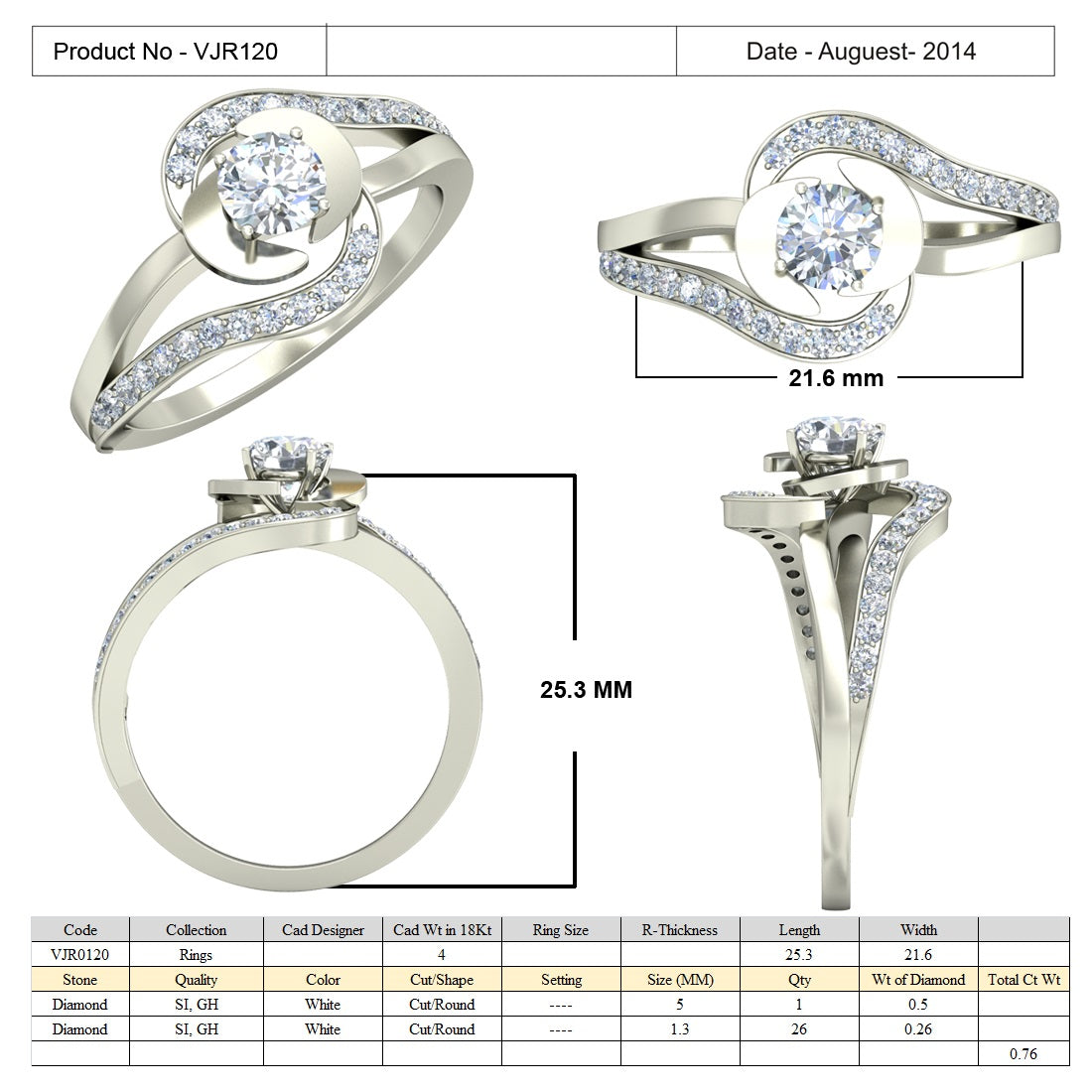 Premium designer ring sb884