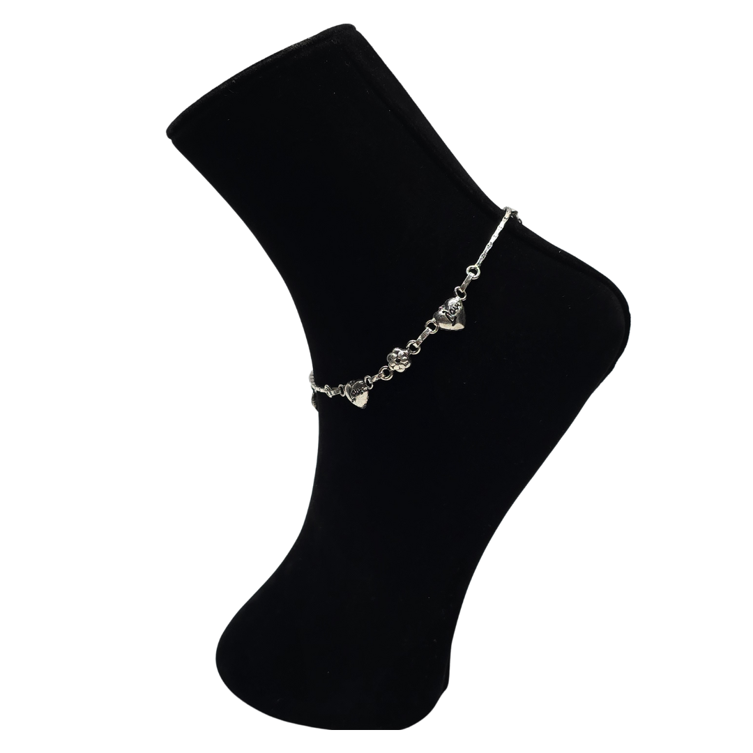 Pure 925 Silver Antique Anklet AA1