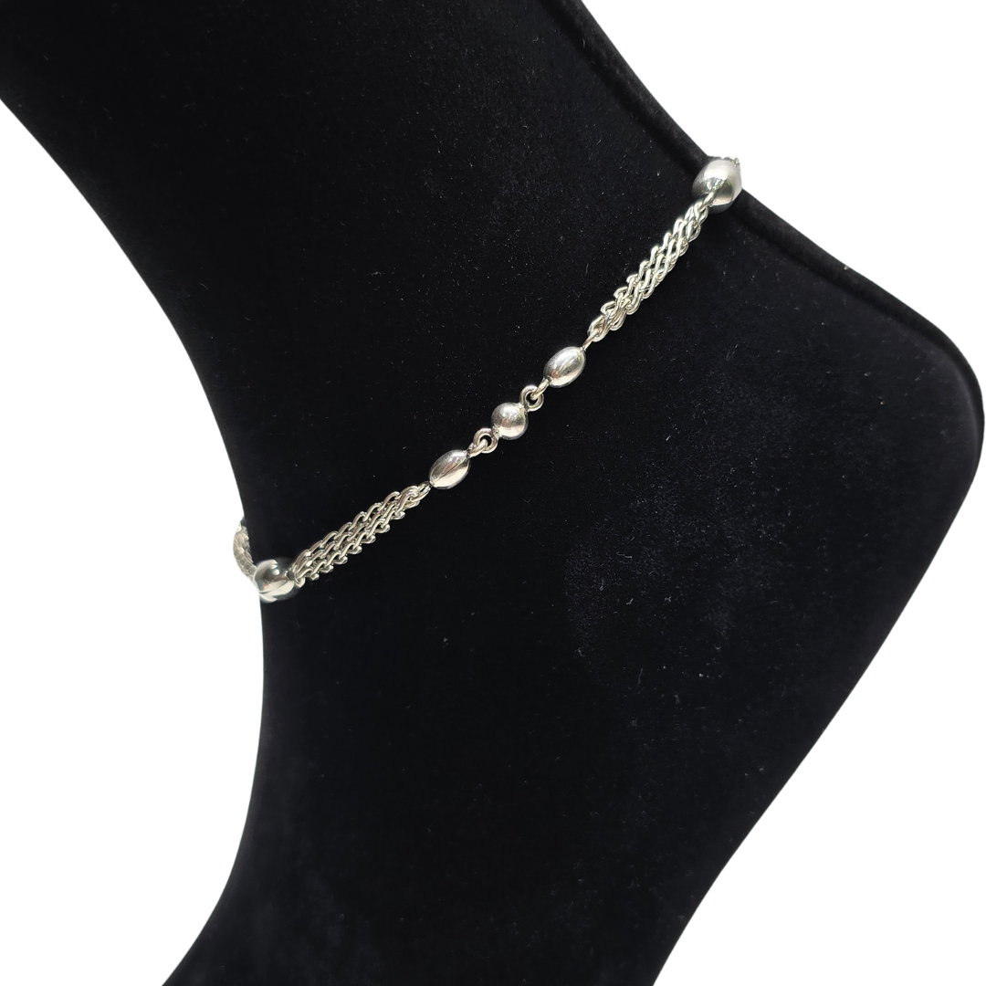 Pure 925 Silver Antique Anklet AA2