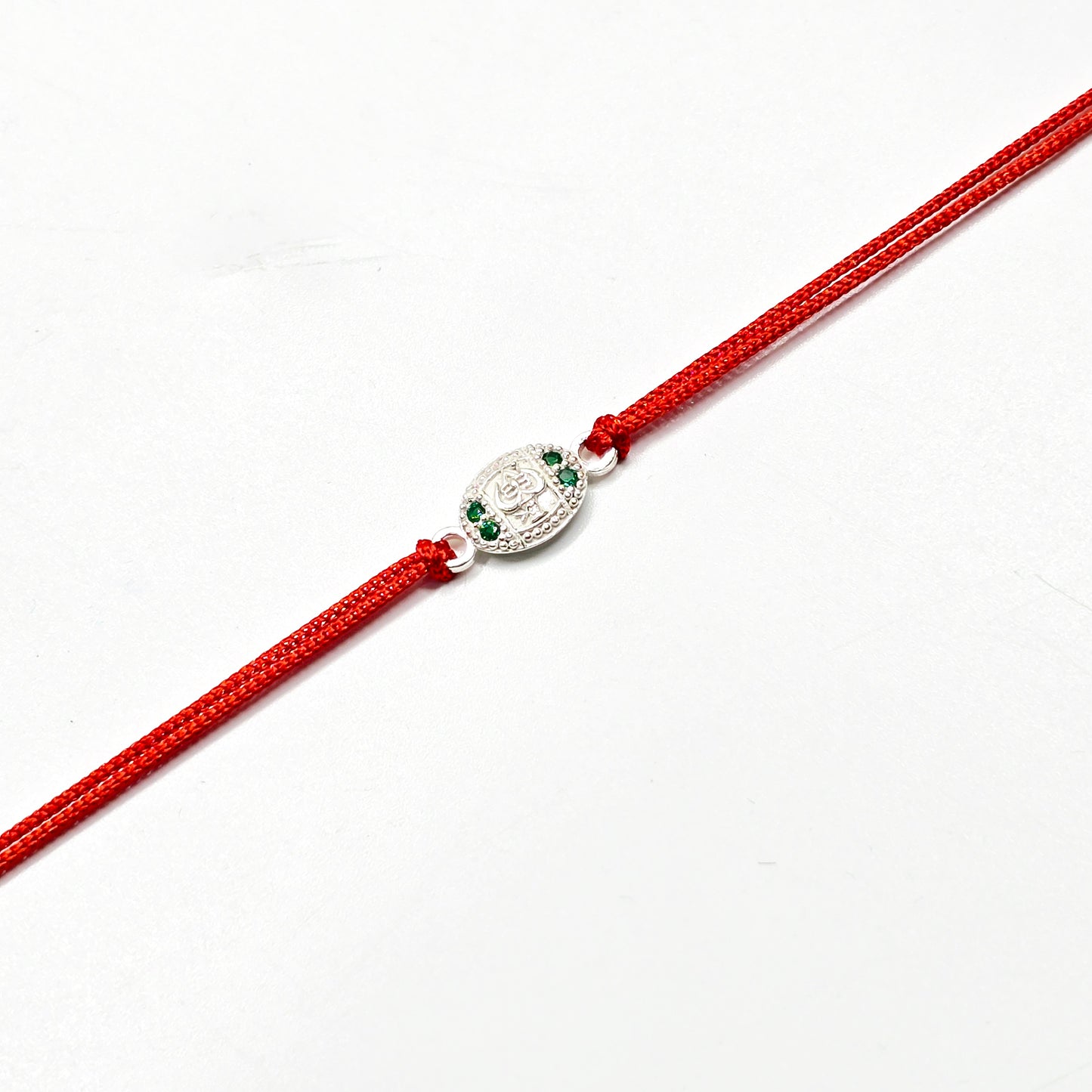 925 PURE SILVER RAKHI WITH THREAD IN "OM" DESIGN