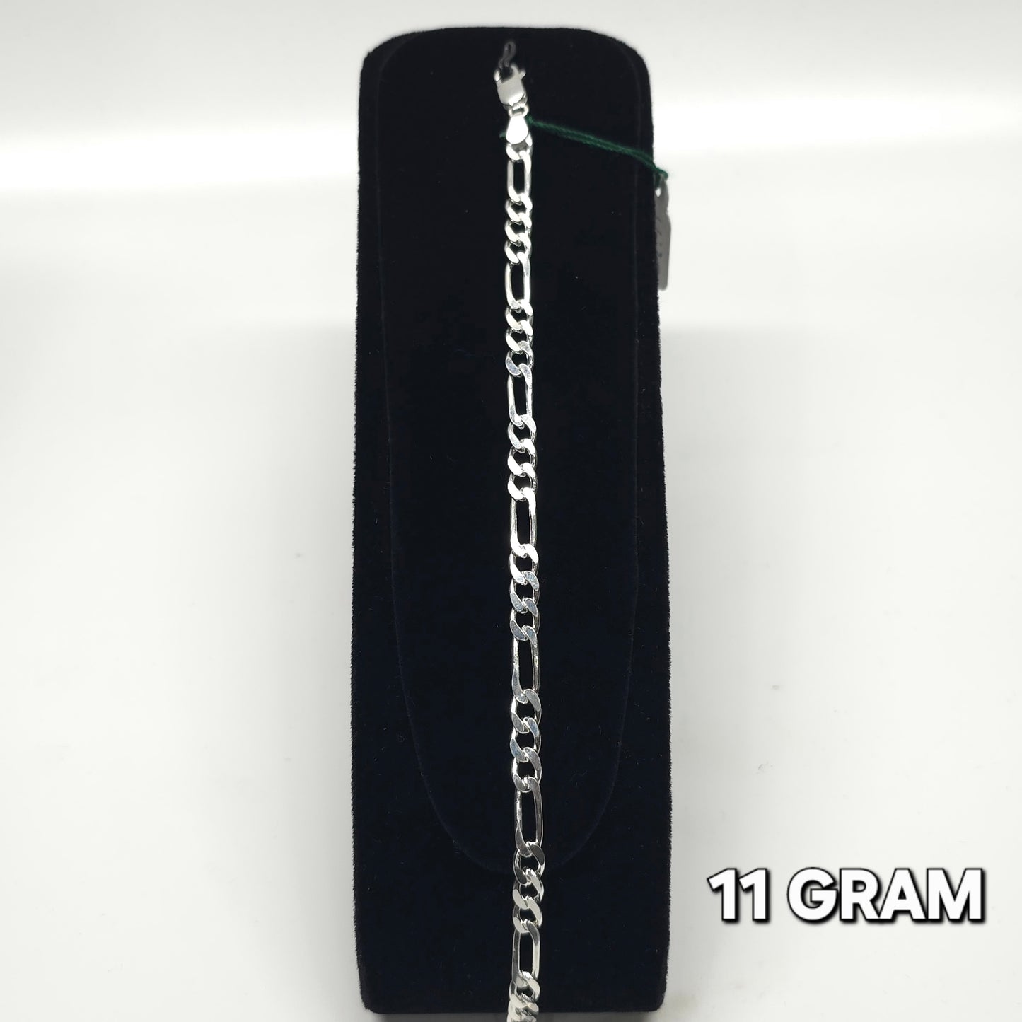 925 Silver Gent's Figaro Bracelet 11 grm