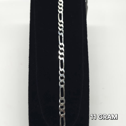 925 Silver Gent's Figaro Bracelet 11 grm