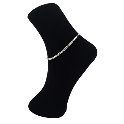 Handcrafted Simple  Silver Payal P7