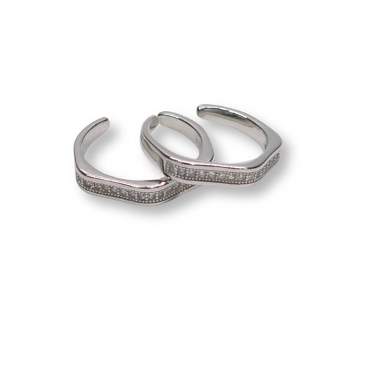 925 Silver Toering- Chutki With Diamond Cut Stones