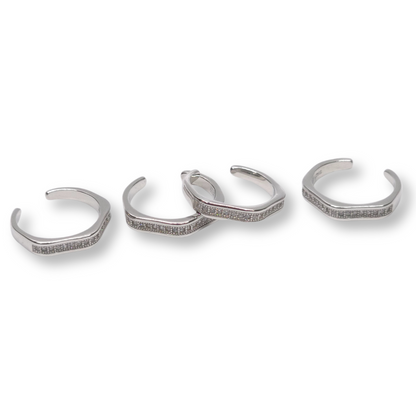 925 Silver Toering- Chutki With Diamond Cut Stones