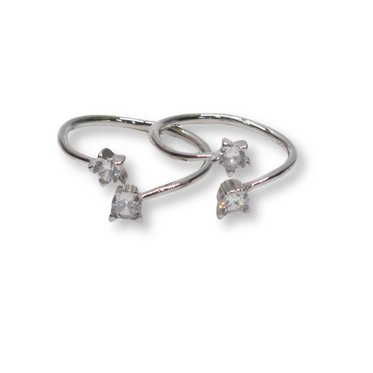 925 SIlver Toering- Chutki with Diamond Cut Stones