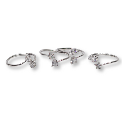 925 SIlver Toering- Chutki with Diamond Cut Stones