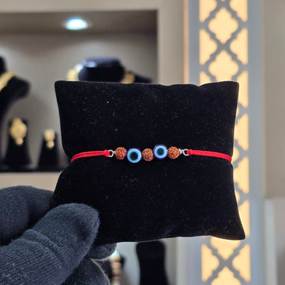 Evil Eye Rudraksha Special Rakhi with thread