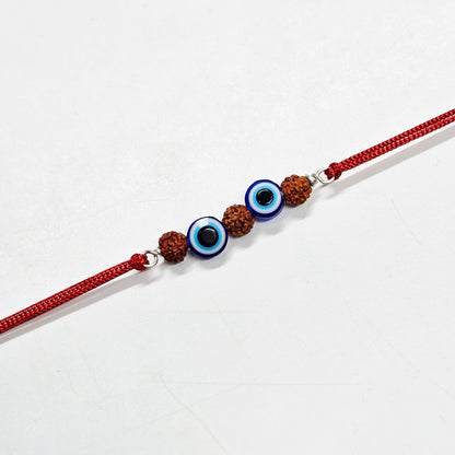 Evil Eye Rudraksha Special Rakhi with thread