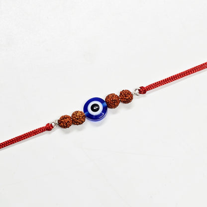 Evil Eye- Rudraksha- Rakhi with thread
