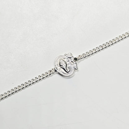 Pure 925 Silver Ganesh Rakhi with Chain