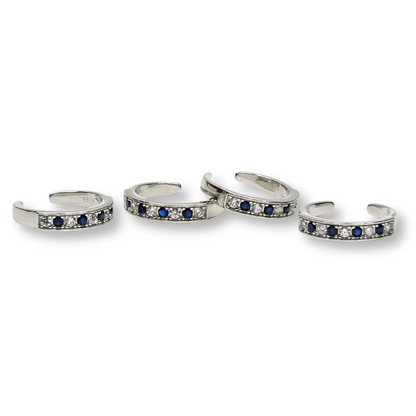 925 Silver Toering- Chutki With Diamond Cut Stones