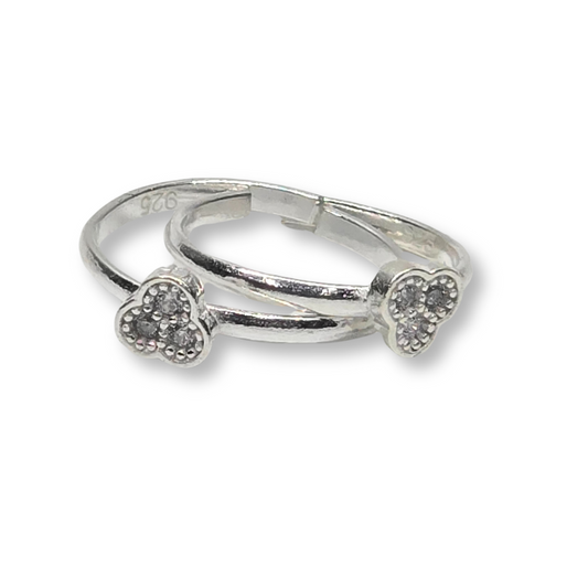 925 Silver Toering - Chutki With Diamond Cut Stones