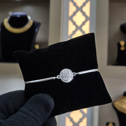 PURE 925 SILVER RAKHI WITH CHAIN