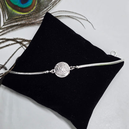 PURE 925 SILVER RAKHI WITH CHAIN