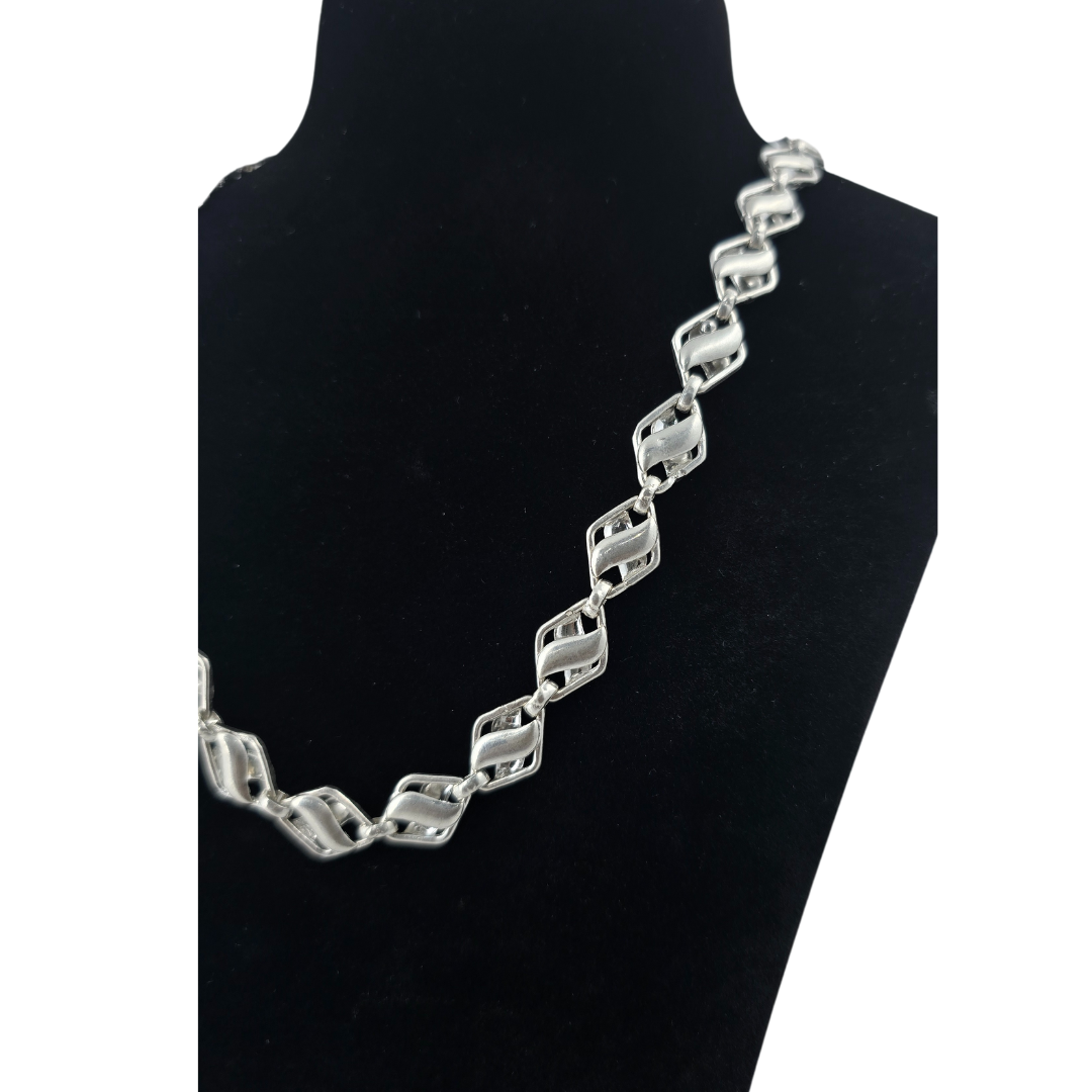 Pure 925 Silver floral Gents Chain wt35