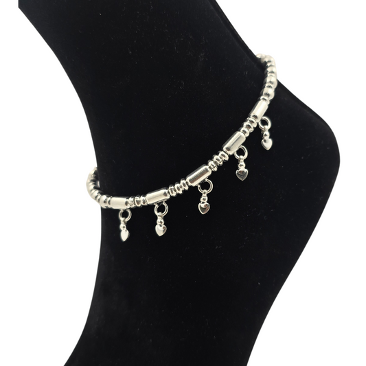 Handcrafted Silver Payal P2