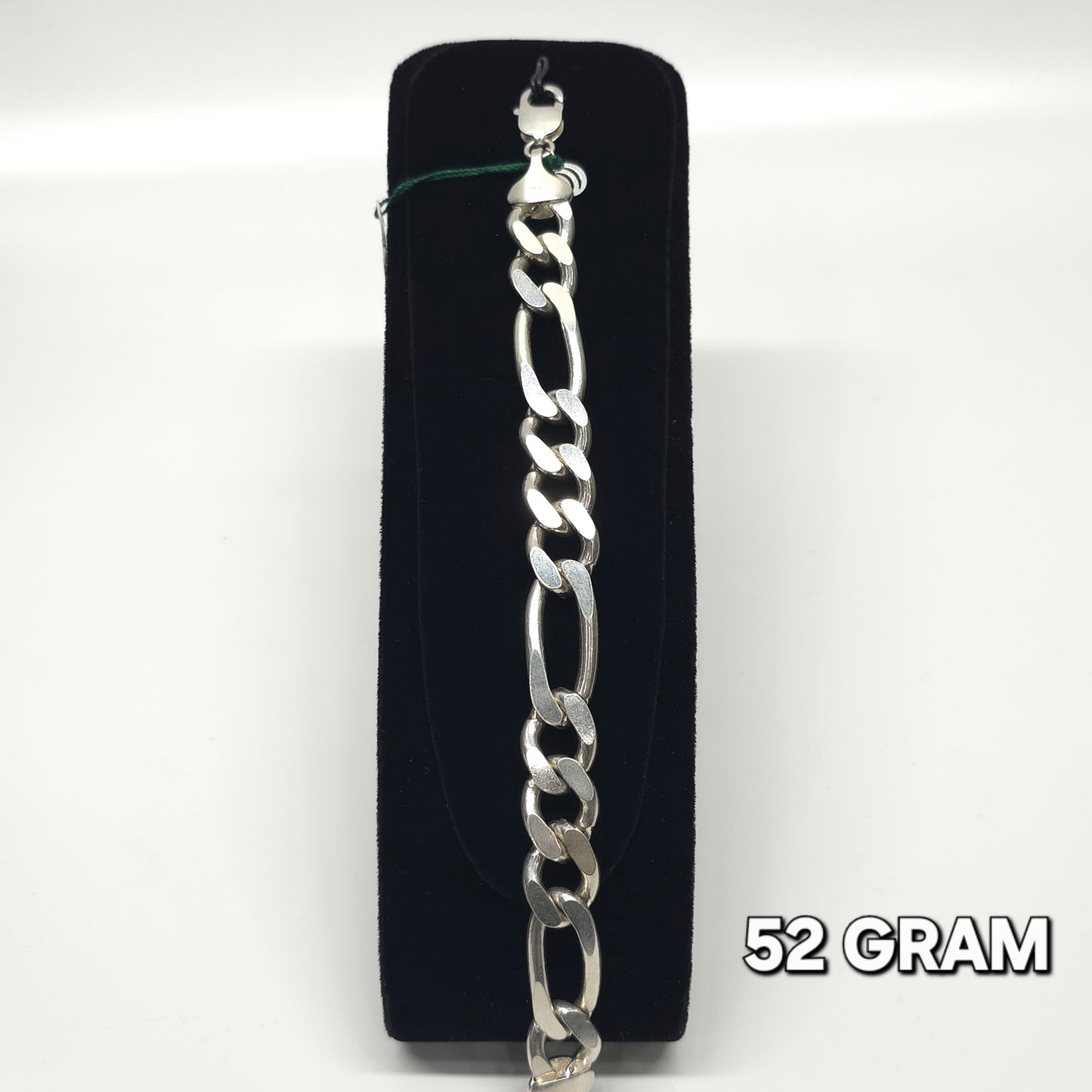 925 Silver gents Figaro Bracelet 52 gram