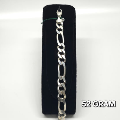 925 Silver gents Figaro Bracelet 52 gram