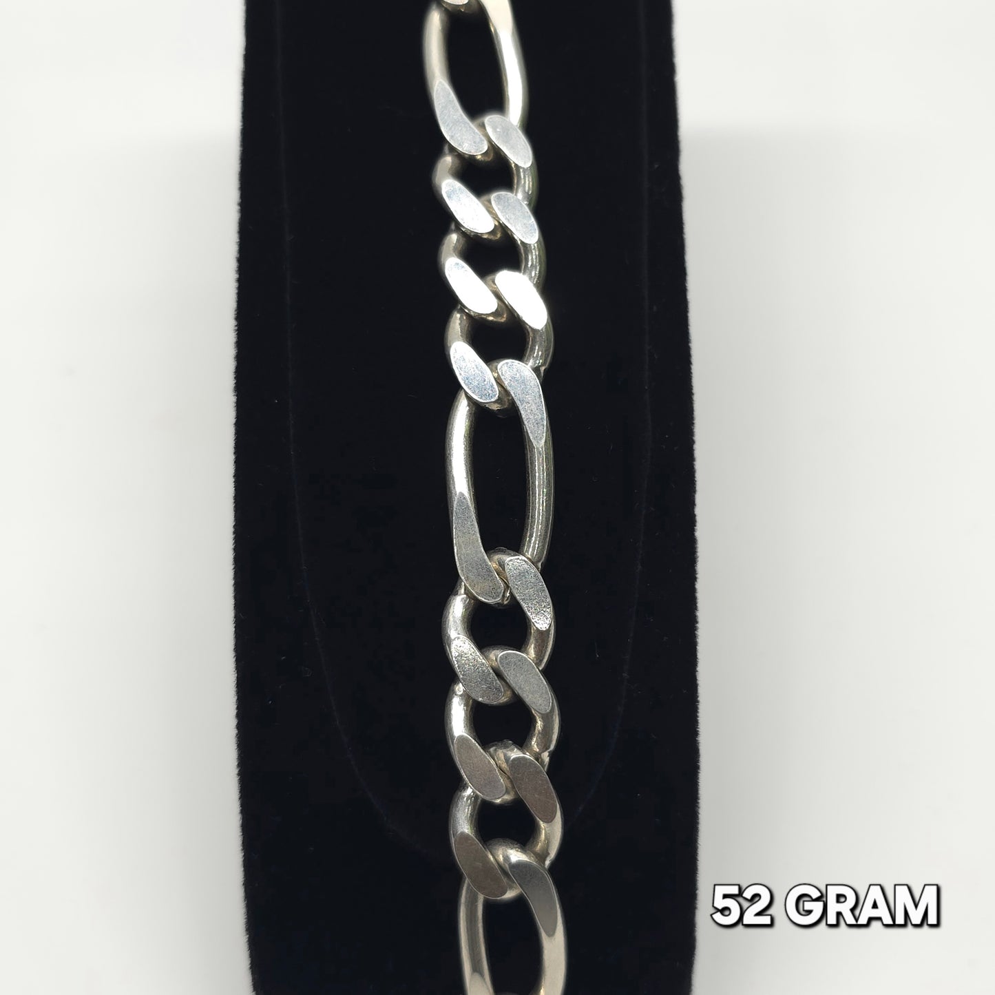 925 Silver gents Figaro Bracelet 52 gram