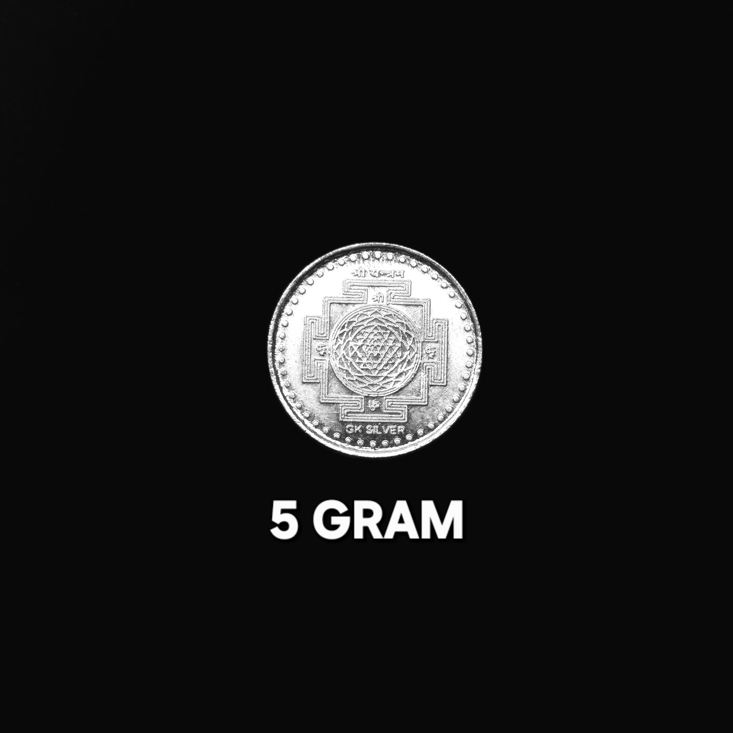 Pure 999 Silver hallmarked Lord ganesha and Lakshmi ji 5 grams Coin