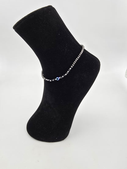 Pure 925 SIlver Evil Eye Anklet A5