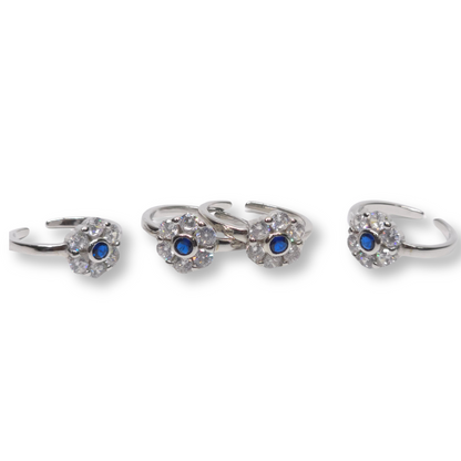 925 Silver Toering- Chutki With Diamond Cut Stones
