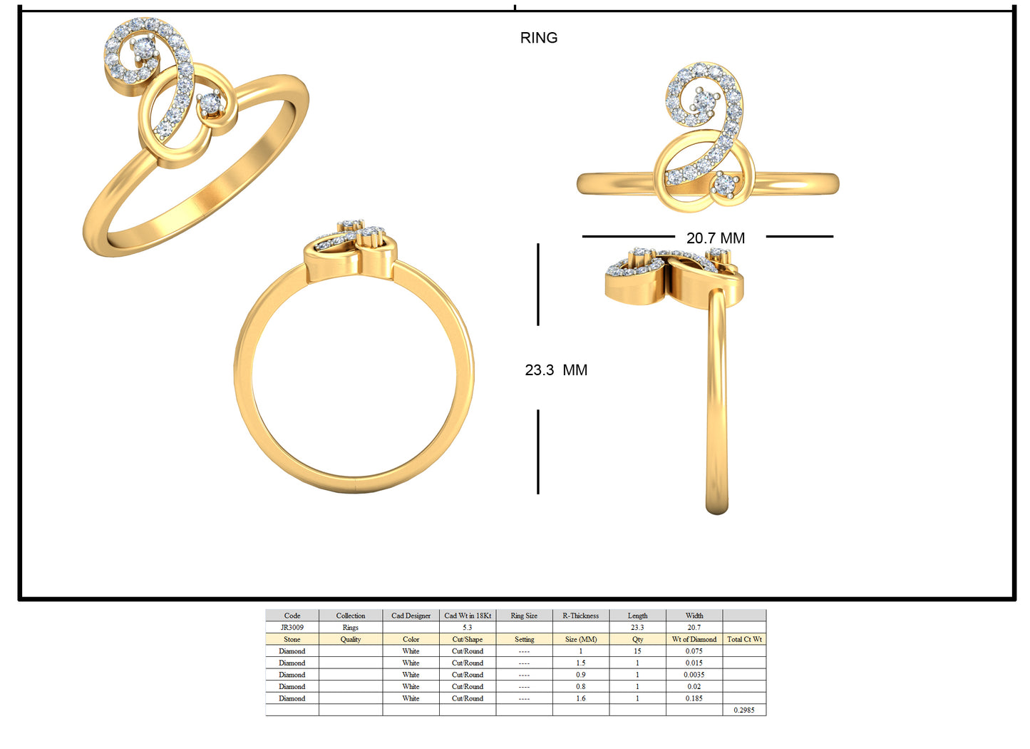 Premium Designer RIng db589