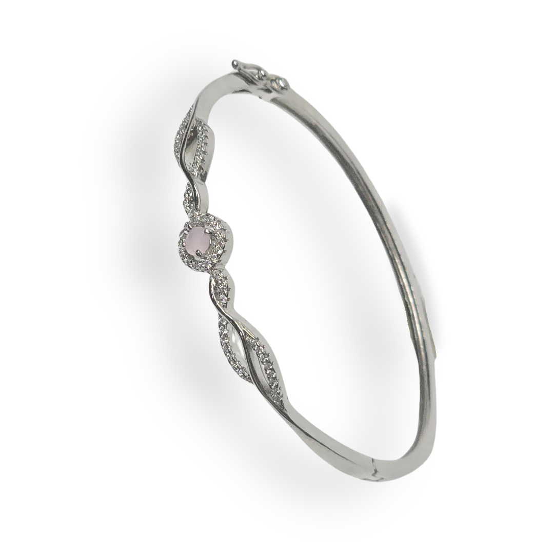 Pure 925 Silver Teen & Ladies Bracelet With Diamond Cut Stones