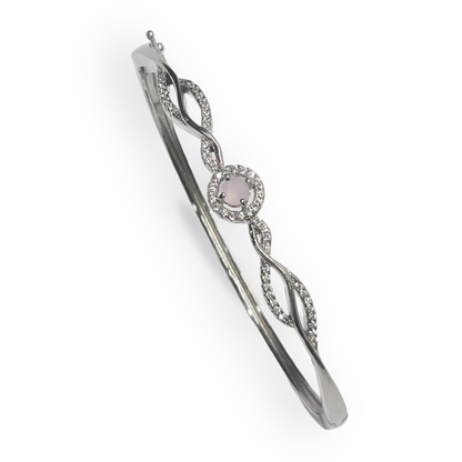 Pure 925 Silver Teen & Ladies Bracelet With Diamond Cut Stones