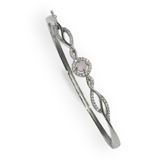 Pure 925 Silver Teen & Ladies Bracelet With Diamond Cut Stones