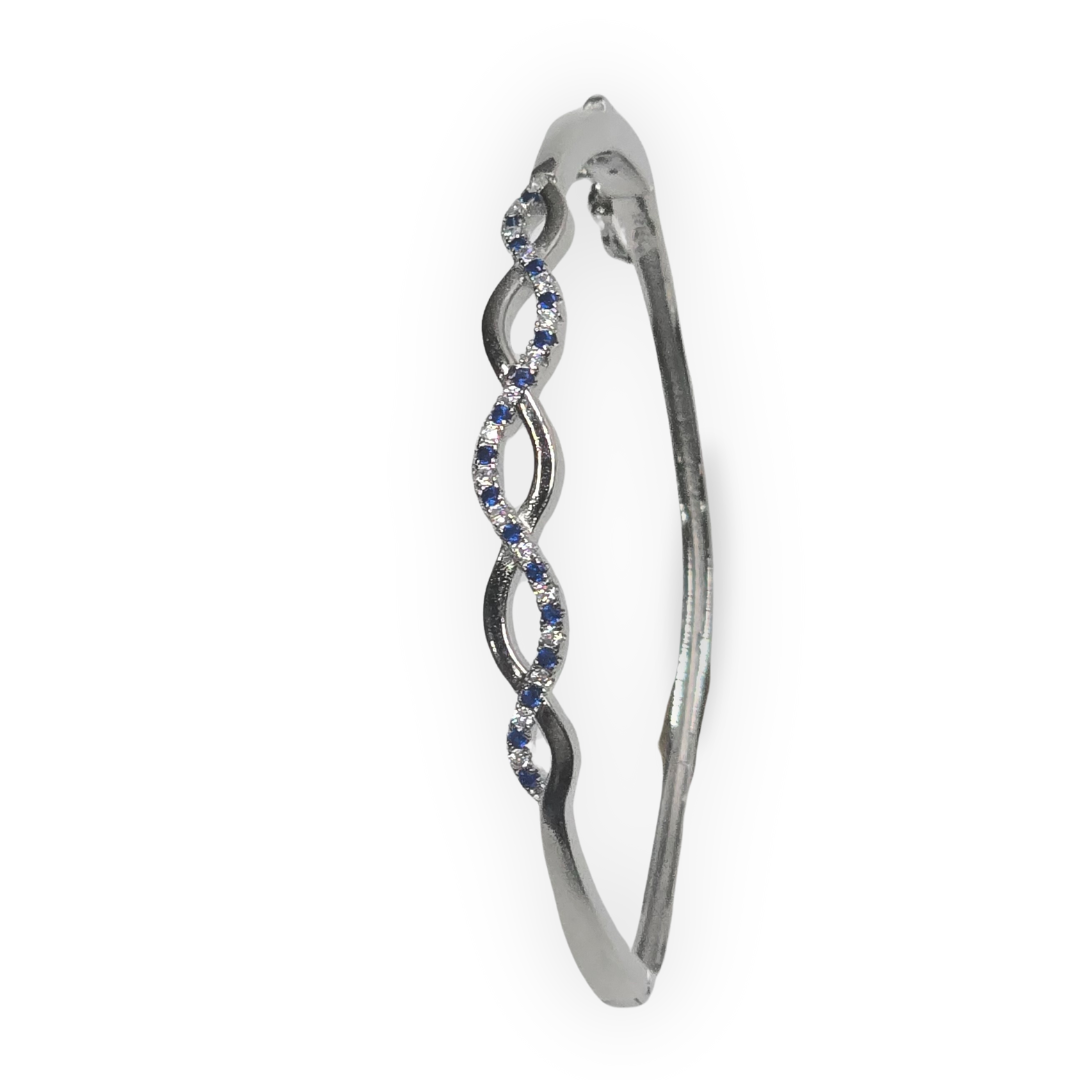 Pure 925 Silver Teen & Ladies Look Bracelet With Sterling Stones