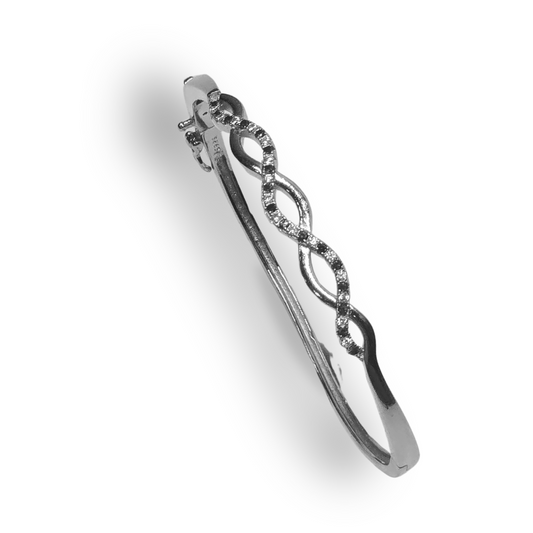 Pure 925 Silver Teen & Ladies Look Bracelet With Sterling Stones