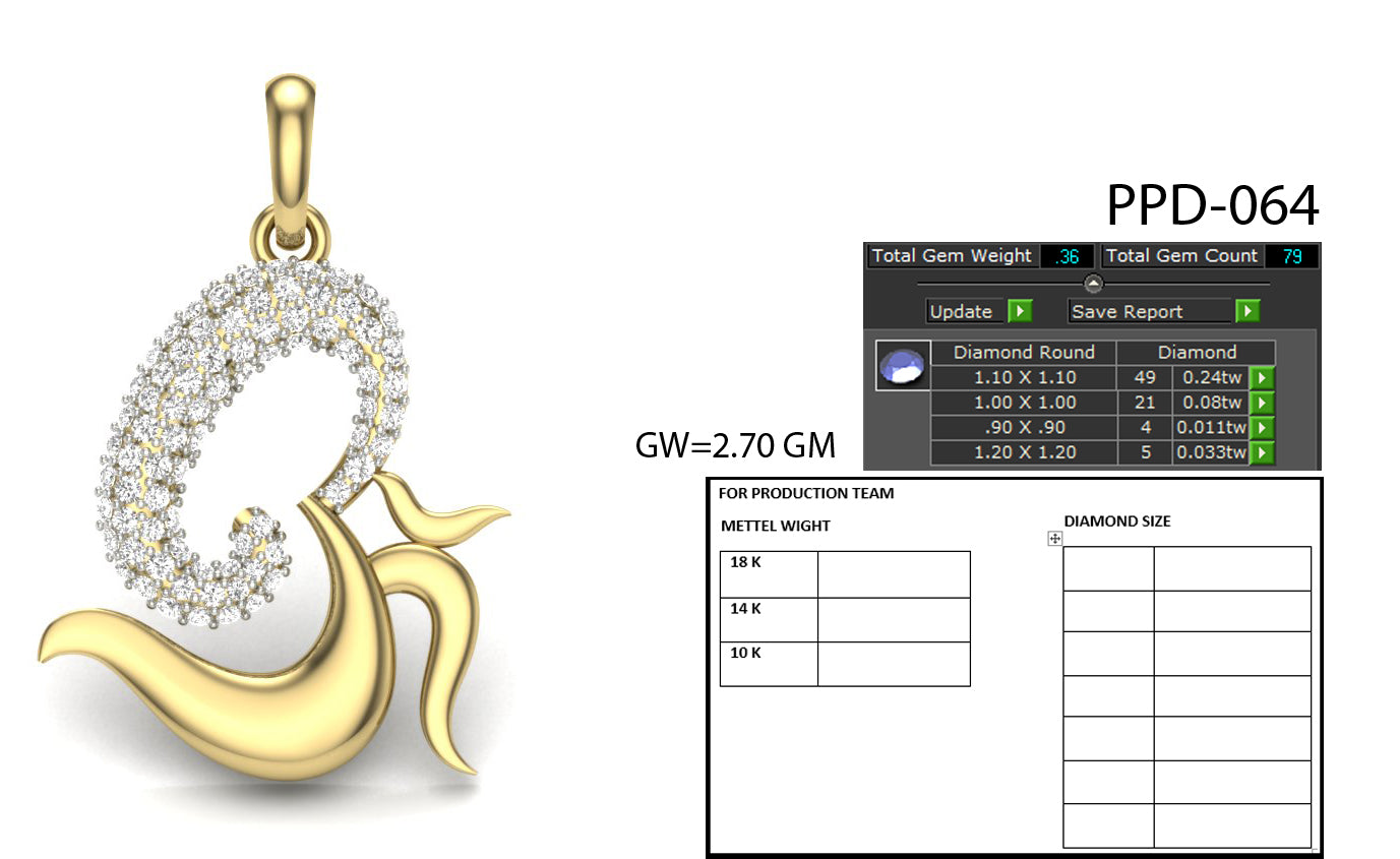 Om shape designer pendant dp325