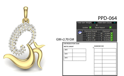 Om shape designer pendant dp325