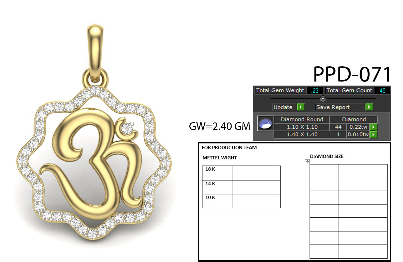 Om shape designer pendant dp297