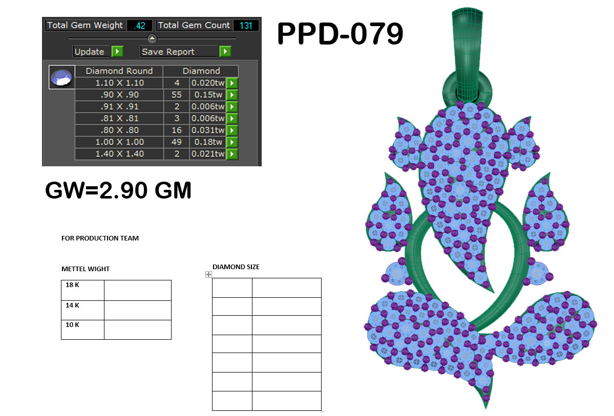 Ganesha designer pendant dp304