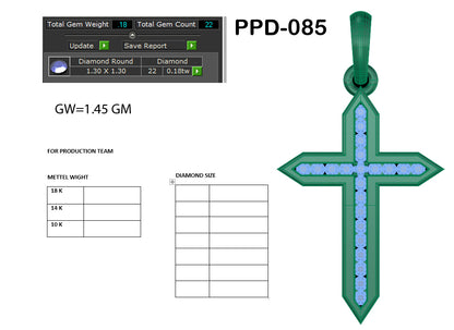 Cross symbol designer pendant dp286