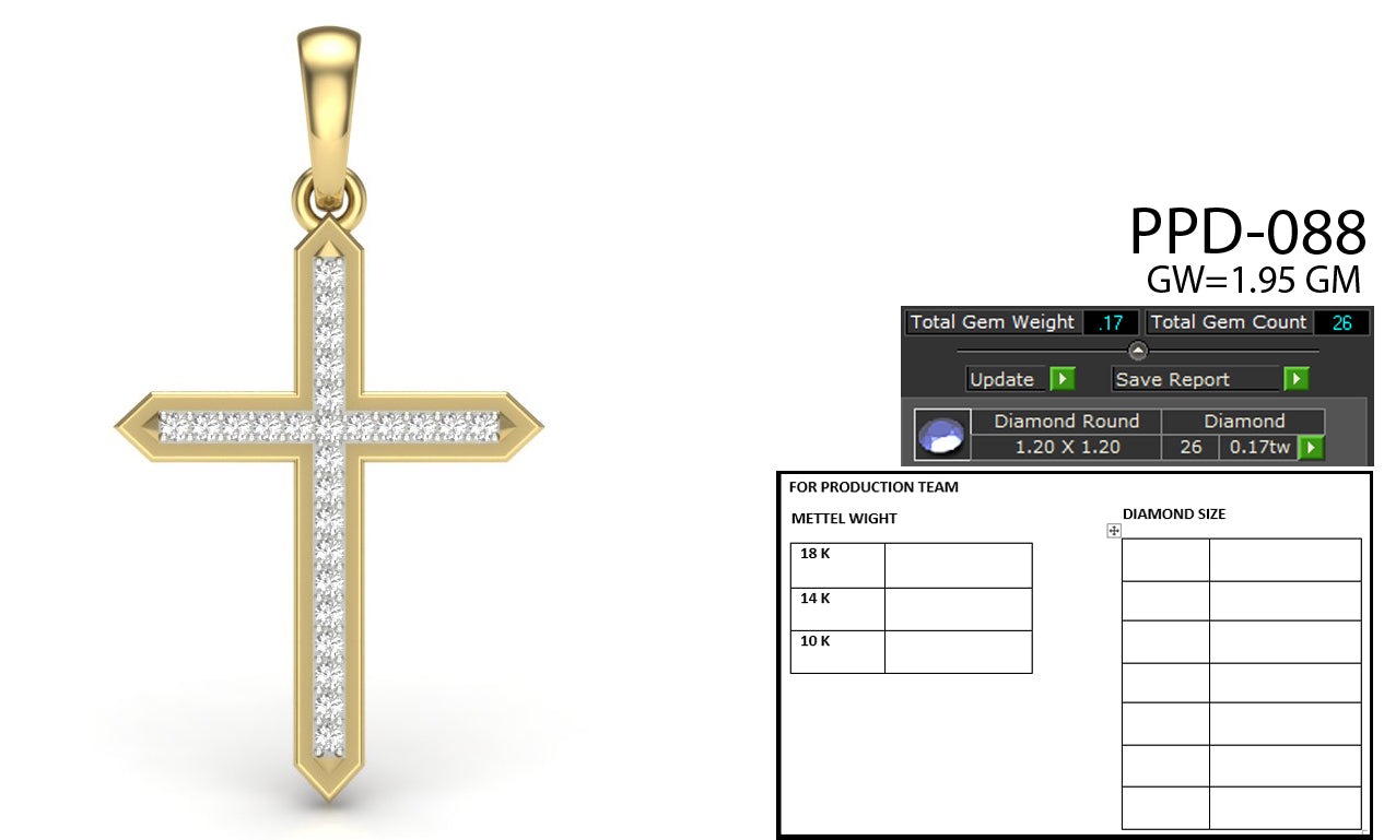 Cross symbol designer pendant dp289