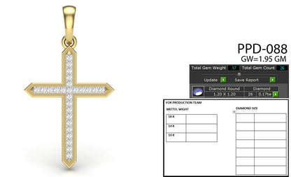 Cross symbol designer pendant dp289