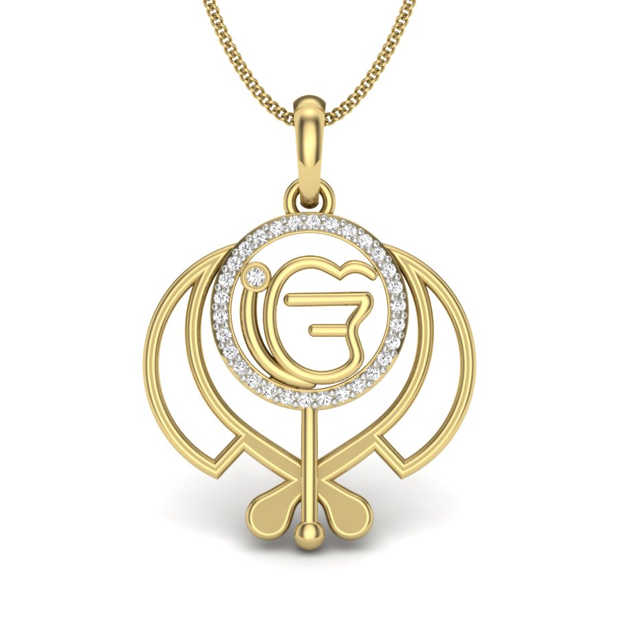 Whayeguru ji symbol designer pendant dp291
