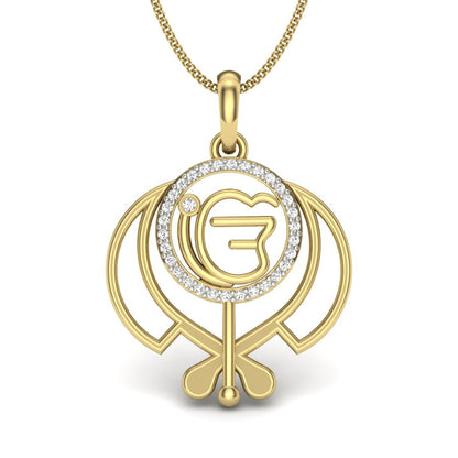 Whayeguru ji symbol designer pendant dp291