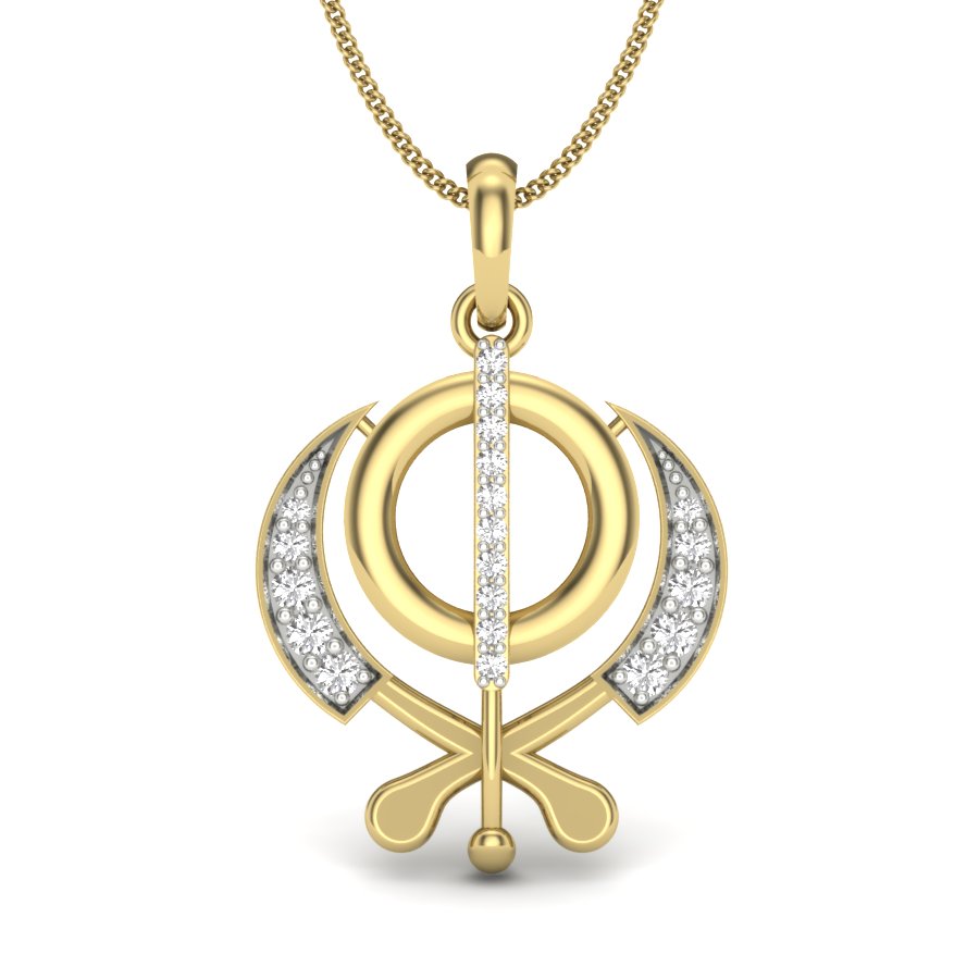 Whayeguru ji symbol designer pendant dp292