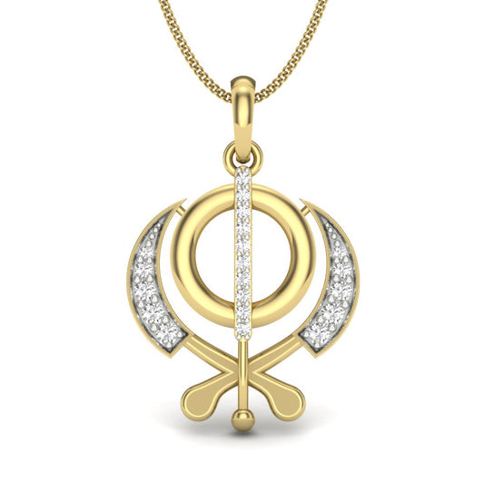 Whayeguru ji symbol designer pendant dp292